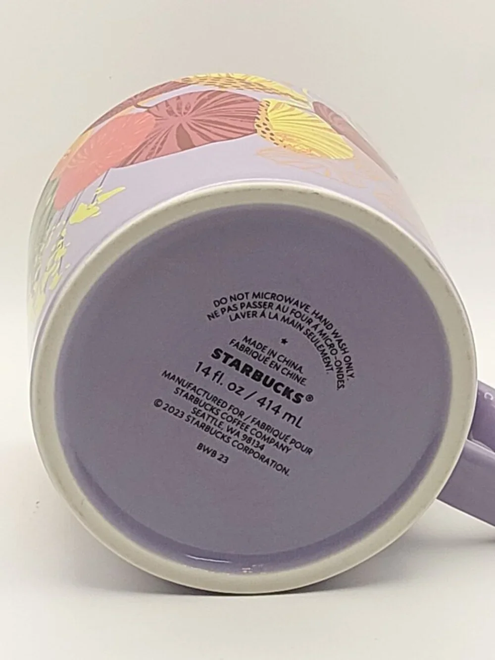 Spring 2023 Starbucks Jellyfish Parasols Purple Floral 14 oz